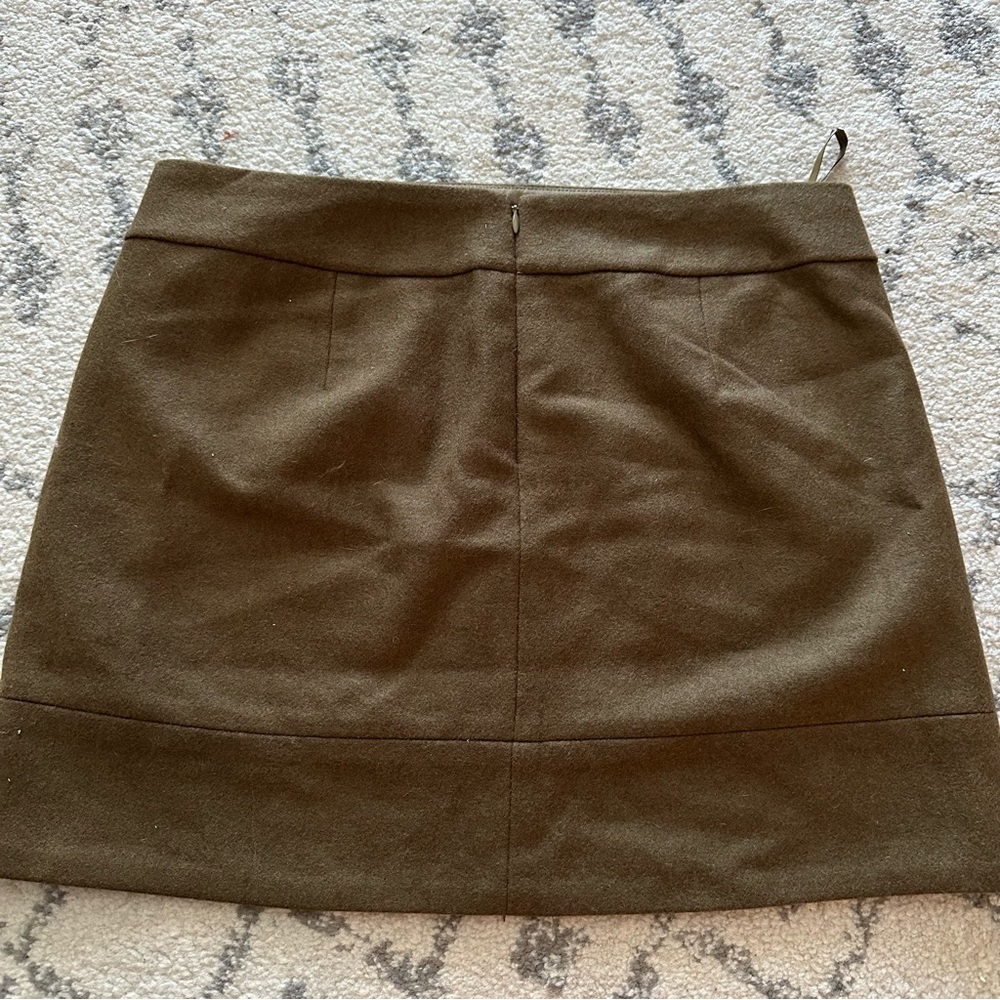 JCrew Factory Brown/Green Wool Skirt. Size 6